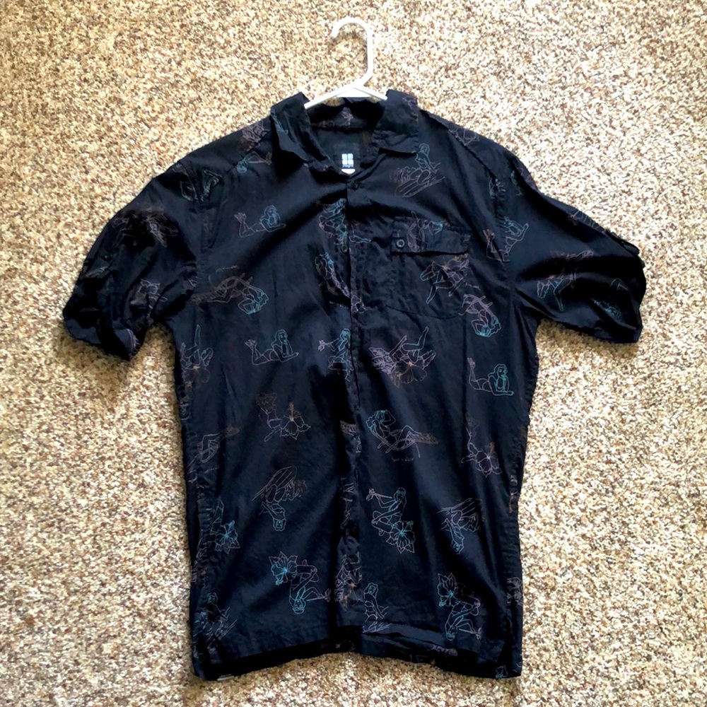 Insight M Black Vintage Bikinis Hawaiian Shirt